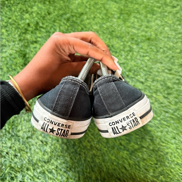 Converse Chuck Taylor All Star Low Top Black Canvas Sneakers womens size 10 - Picture 4 of 8